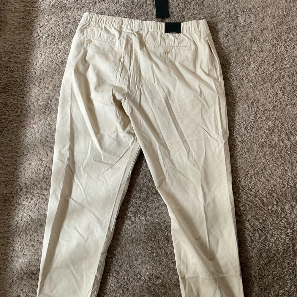 Men’s New XL Short Bonbos Khaki Pants Size Wheat Elastic NWT - Picture 5 of 5